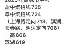 盐城阜宁高中录取线多少