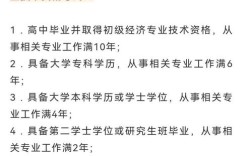 深圳中级经济师报名条件有哪些？