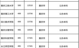 重庆本科录取前多少名