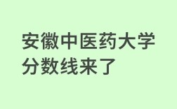 安徽中医录取分数线多少？