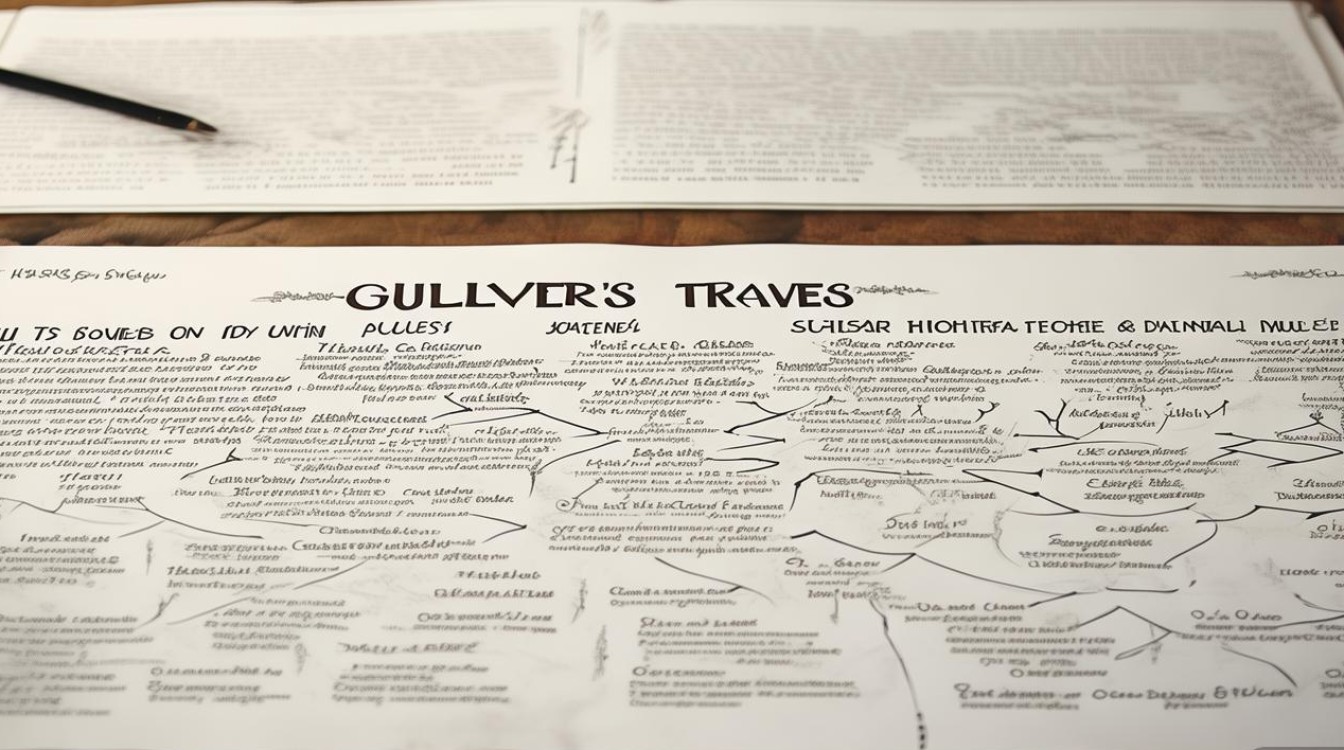 格列佛游记思维导图的核心线索是什么？-图1