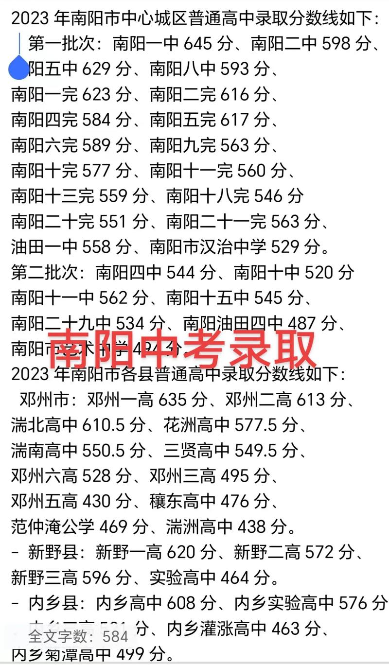 南阳中考最高分多少录取-图1 南阳中考最高分多少录取-图1