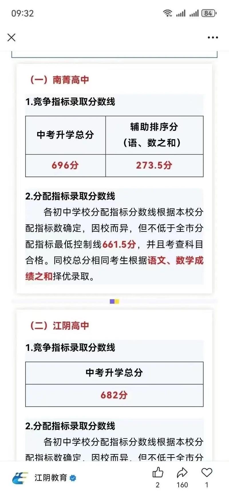 江阴中考录取分数线是多少?-图1 江阴中考录取分数线是多少?-图1