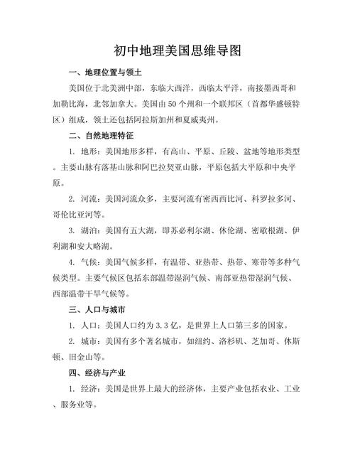 美国地理思维导图，如何构建知识体系？-图2