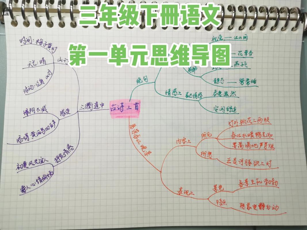 三年级语文第一单元思维导图怎么画?-图1 三年级语文第一单元思维导图怎么画?-图1