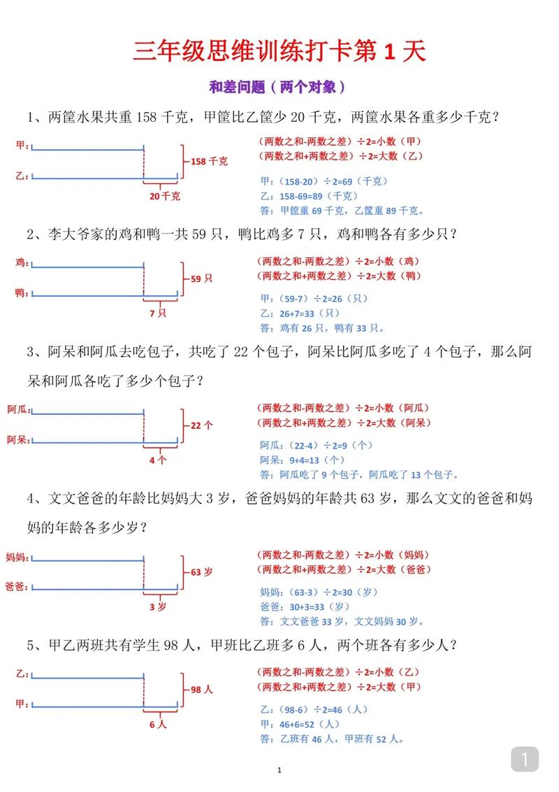 三年级数学思维训练题怎么解?-图1 三年级数学思维训练题怎么解?-图1
