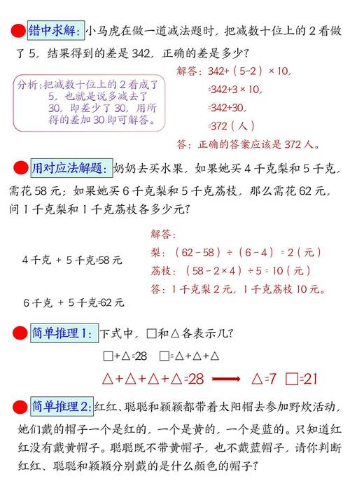 小学数学思维题及答案-图2 小学数学思维题及答案-图2