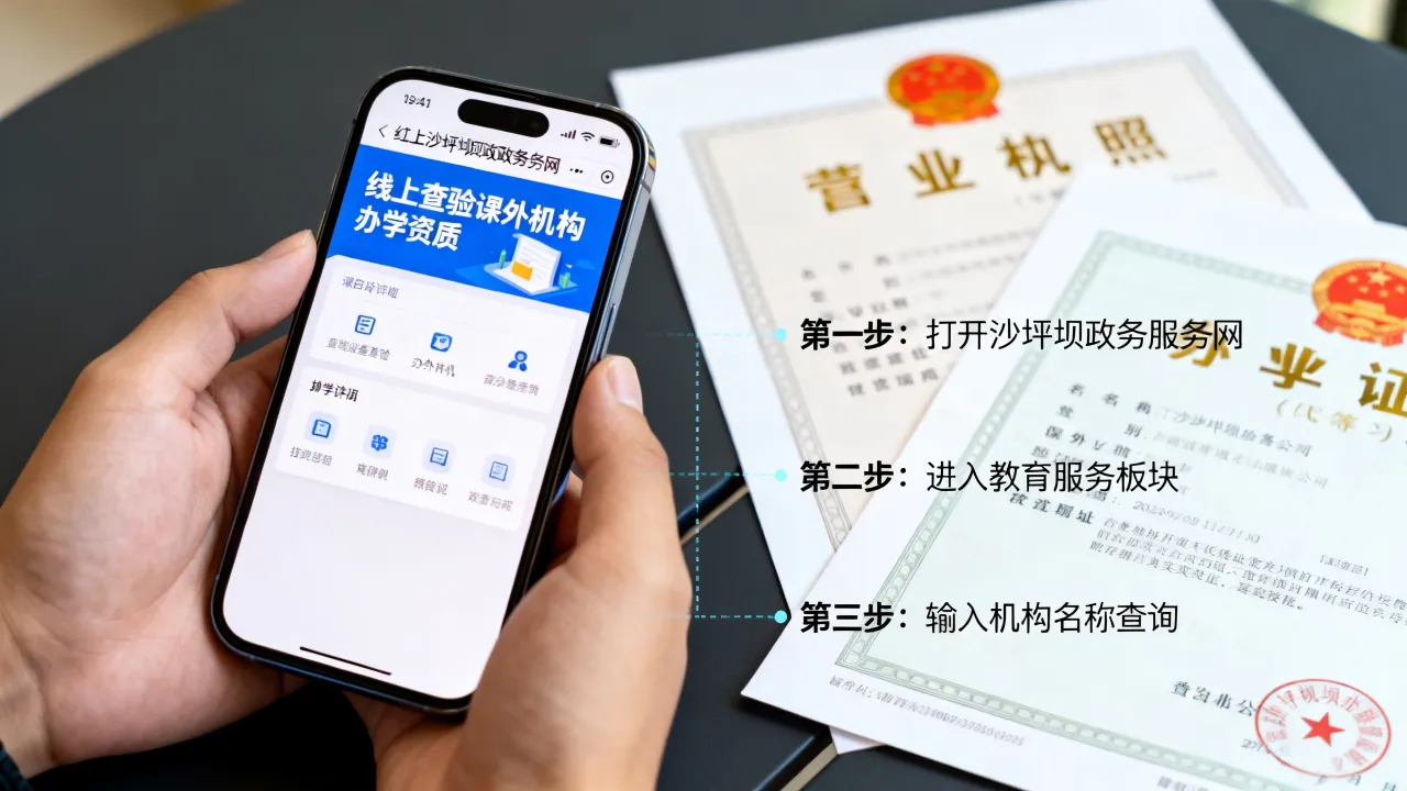 重庆沙坪坝课外机构办学资质,线上查验完整步骤 重庆沙坪坝课外机构办学资质,线上查验完整步骤