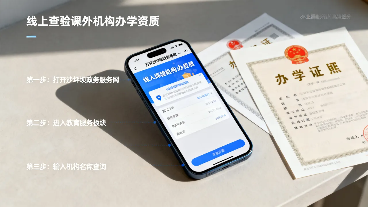 重庆沙坪坝课外机构办学资质,线上查验完整步骤 重庆沙坪坝课外机构办学资质,线上查验完整步骤
