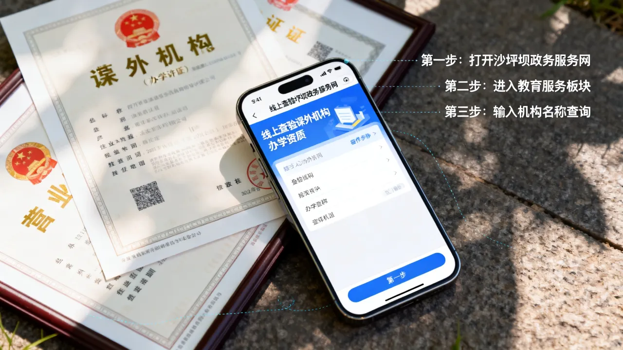 重庆沙坪坝课外机构办学资质,线上查验完整步骤 重庆沙坪坝课外机构办学资质,线上查验完整步骤