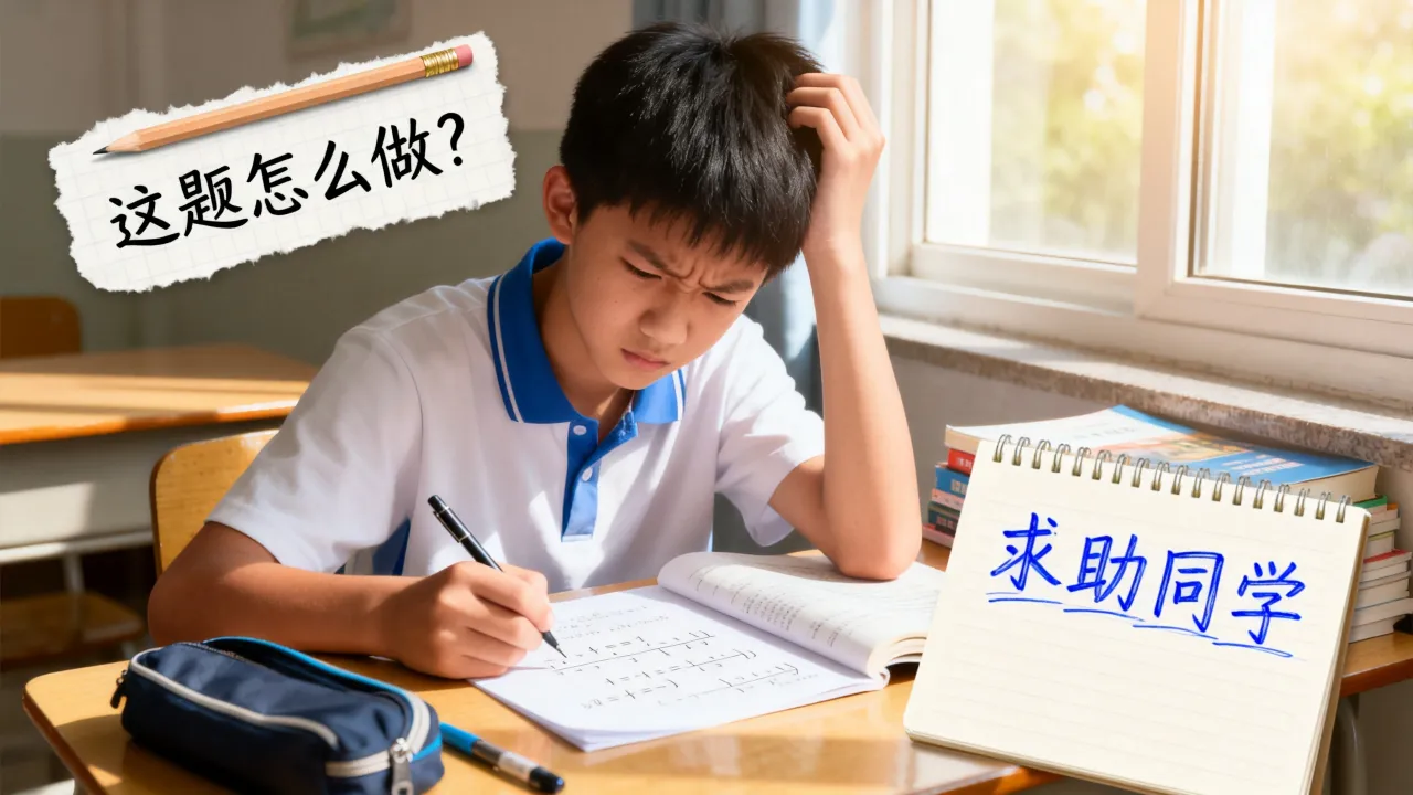 初中生遇到难题长期卡壳,学会合理求助不钻牛角尖 初中生遇到难题长期卡壳,学会合理求助不钻牛角尖
