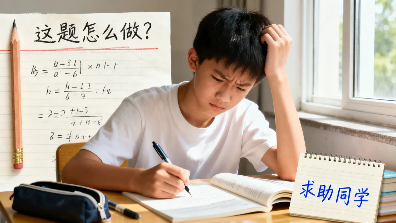 初中生遇到难题长期卡壳,学会合理求助不钻牛角尖 初中生遇到难题长期卡壳,学会合理求助不钻牛角尖