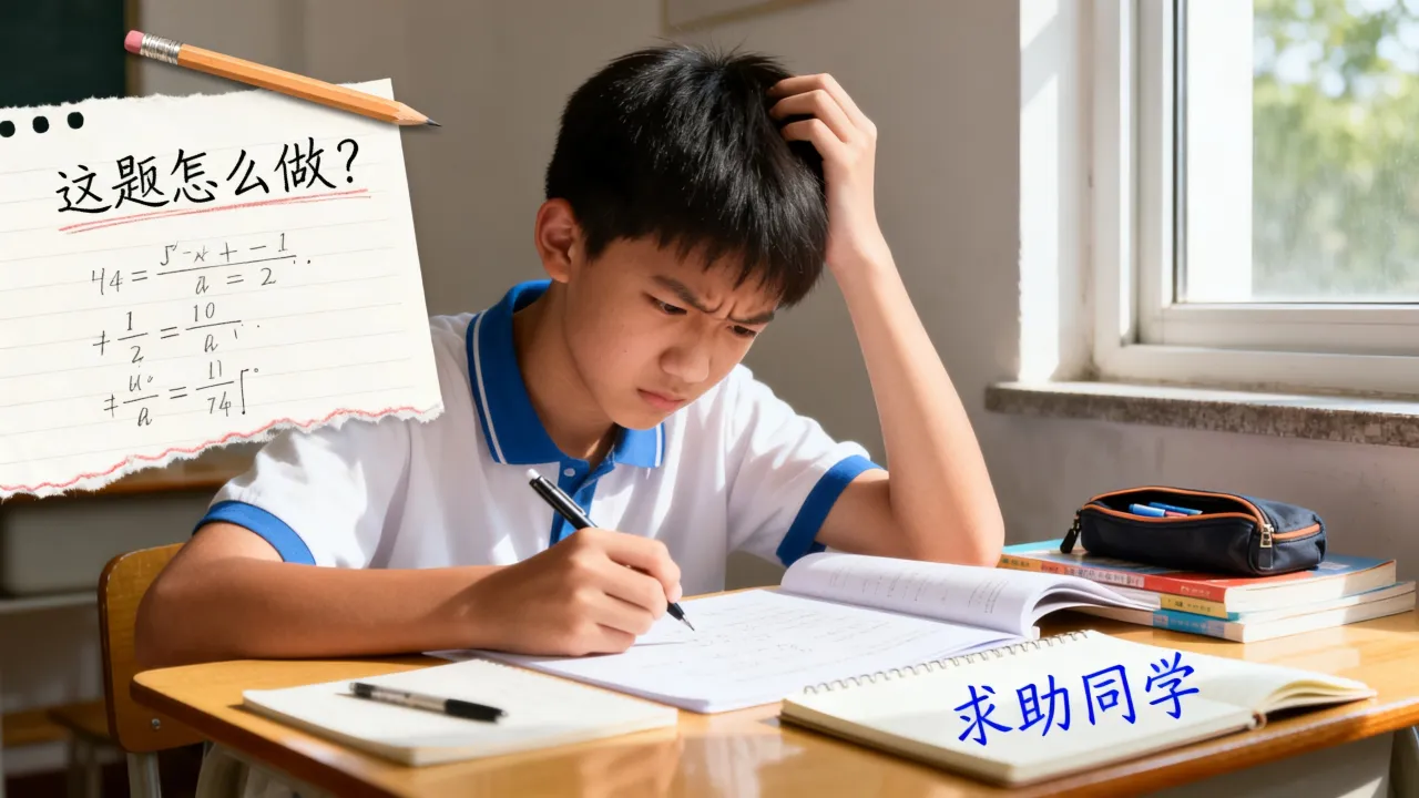 初中生遇到难题长期卡壳,学会合理求助不钻牛角尖 初中生遇到难题长期卡壳,学会合理求助不钻牛角尖