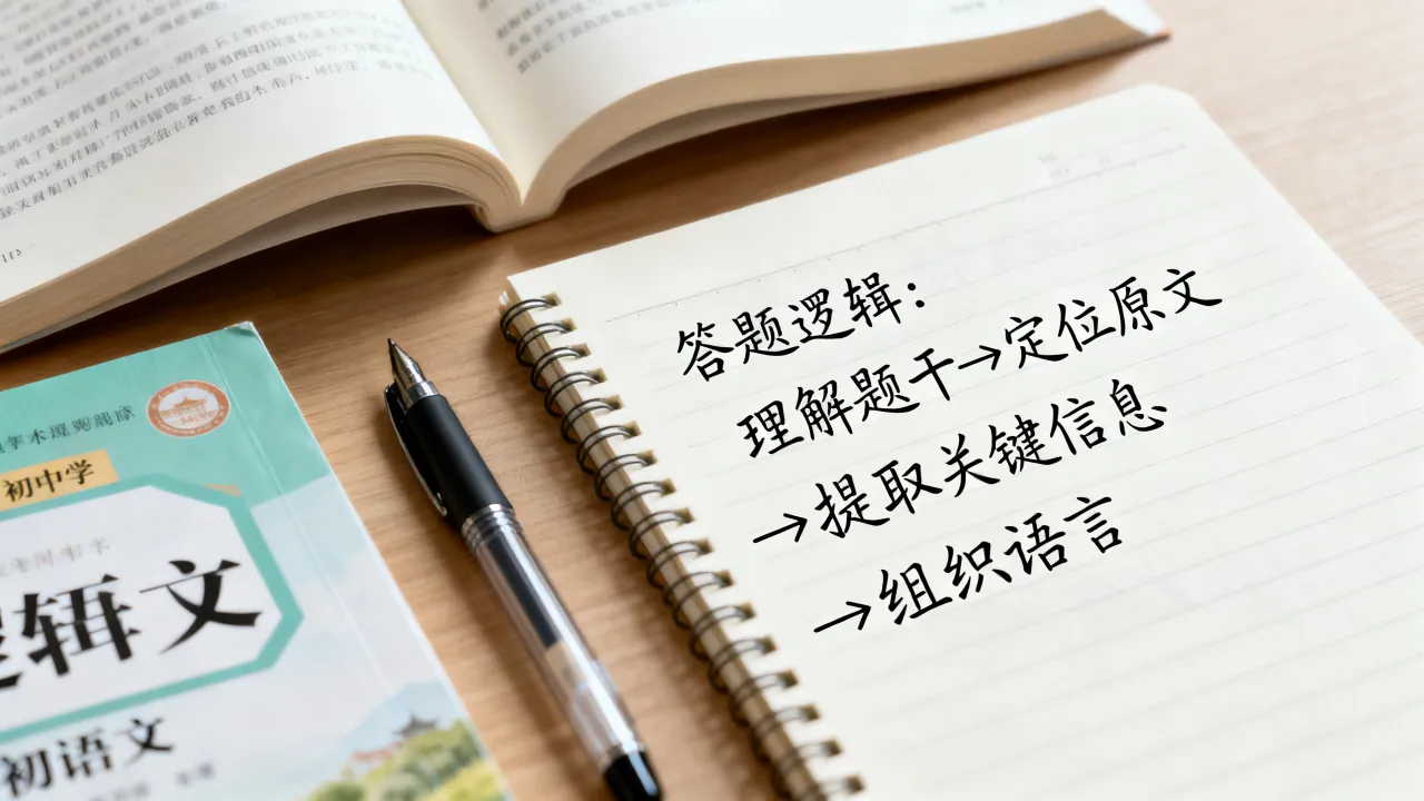 初中语文阅读理解通用答题逻辑，贴合校内评分标准