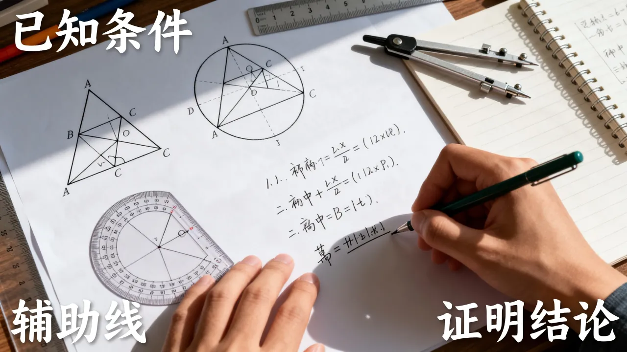 初中数学几何解题,建立标准化思考步骤 初中数学几何解题,建立标准化思考步骤