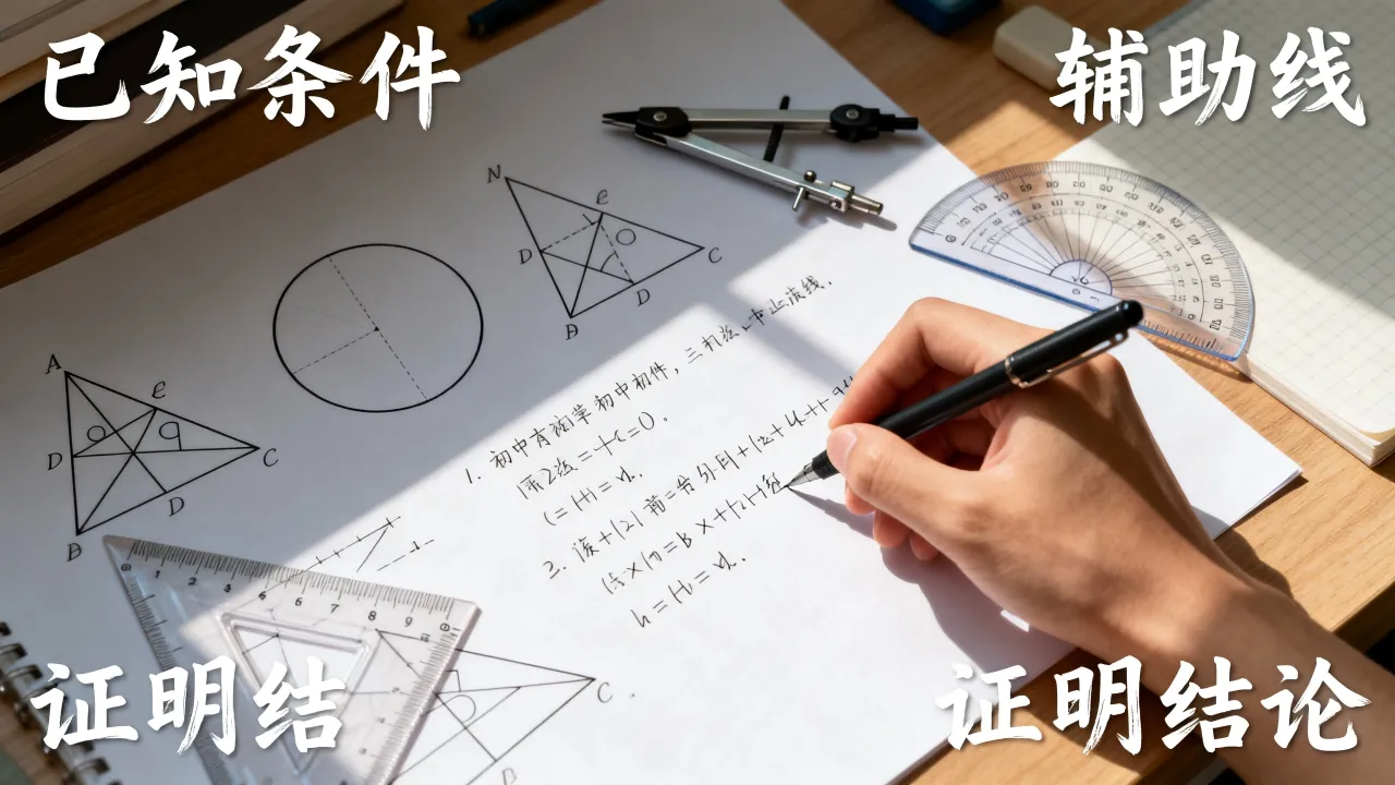 初中数学几何解题,建立标准化思考步骤 初中数学几何解题,建立标准化思考步骤