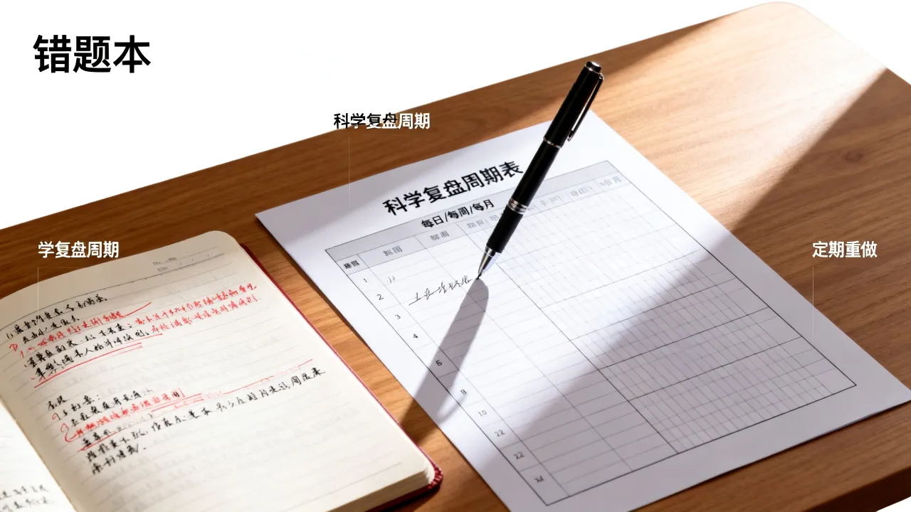 初中错题科学复盘周期,定期重做避免重复犯错 初中错题科学复盘周期,定期重做避免重复犯错